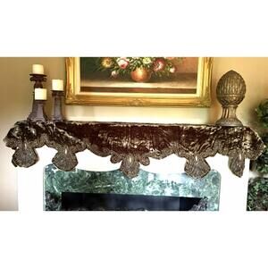 NEW FARRISILK royal jewel mantle cover in hunter brown